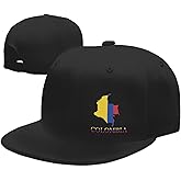 Flag Map Outdoor Snapback Trucker Dad Hat for Men Women, Sports Adjustable Flat Bill Brim Baseball Cap