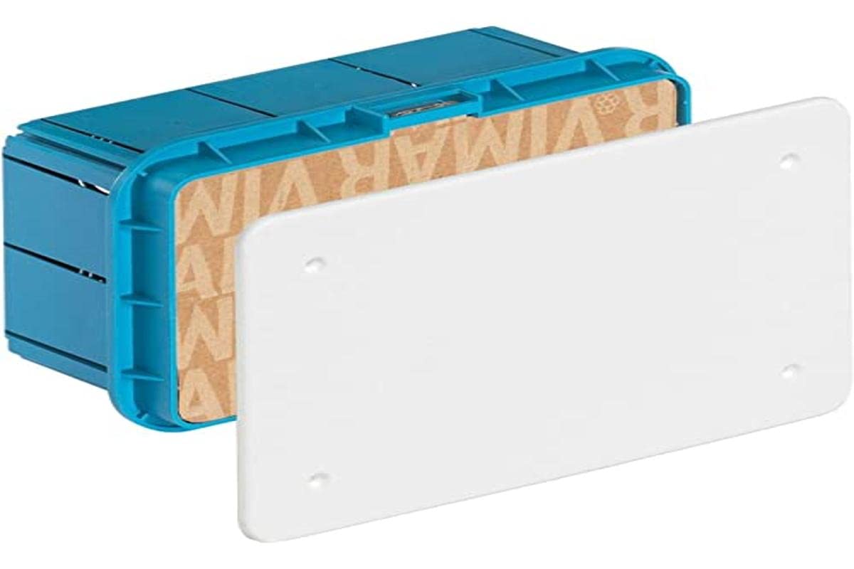 VIMAR V70004 Recessed Junction Box (GW 650°C) with White Lid and Fixing Screws