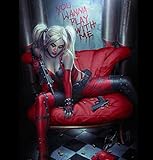 Harley Quinn Batman Arkham City Fabric Cloth Rolled Wall Poster Print -- Size: (24