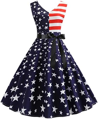 Vintage Dresses, Womens Floral Printed Sleeveless Casual Evening Party FORUU