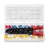 Neiko 50413A Insulated Wire Terminals and Connectors Assortment with 3-in-1 Wire Stripper, Cutter and Crimper Tool | 175-Piece Set