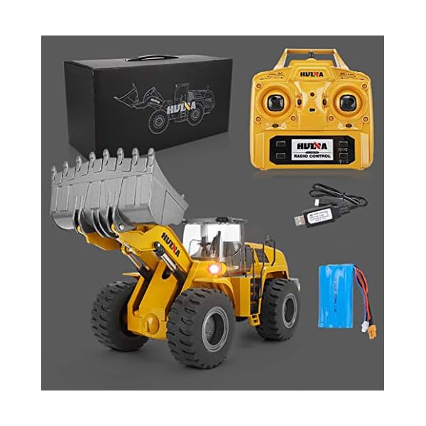 RCTOYS TR-213 10 CH Legierung Schaufel Radlader, 1:14 RC Ferngesteuerter Bagger Baustellen-Fahrzeug, Modell mit viele… – Bild 8
