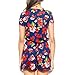 Fashionazzle Women's Elasticized Waistline Casual Romper Play-suit (Large, Navy)