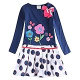 Novatx Long Sleeve Soft Baby Girl Dress H5801 Navy