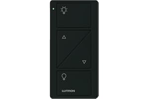 Lutron Caseta Smart Lighting Original Pico Remote, Wireless Light Dimming For Light Bulbs and Lamps (Hub Required), Batteries Included, PJ2-2BRL-GBL-L01, Black