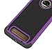Moto Z2 Force Case,Moto Z2 Force Edition - Suensan TPU Shock Absorption Technology Raised Bezels Protective Cases Cover for Moto Z Force 2nd Generation phone (Z2 Black Purple)