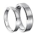 4mm 6mm Tungsten Carbide Ring for Men Women Comfort Fit Beveled Edge Brushed Silver Wedding Band Size 4-14