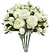 Calenzana 4 Pack Artificial Peony Flowers Silk Fake Flower Wedding Bouquet Bridesmaid Bridal Party Centerpieces Decoration