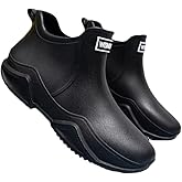 Hhhchpm Men's Trendy Rain Boots, Non-Slip Wear-Resistant Waterproof Rain Shoes for Outdoor Working Fishing