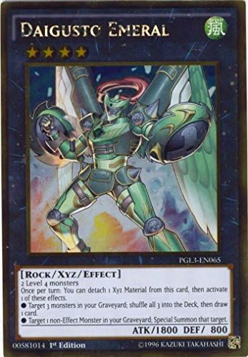 Yugioh PGL3-EN065 Daigusto Emeral 1st Edition Gold Rare .HN#GG_634T6344 G134548TY52424