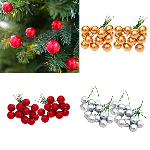 Nesee Christmas Xmas Simulation Cherry Hanging Ornaments for Christmas Tree Decoration, Festival Holiday Cute Drops Finials Wedding New Year Decorative Pendant Gifts