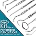 GiBot Dental Hygiene Kit, Dentist Tool Kit, Stainless Steel Tarter Scraper, Dental Pick Dental Scaler Dental Tweezers Anti-fog Mouth Mirror for Human and Pets, Non-rust