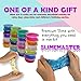 DIY Crystal Slime Making Kit - Super Slime in 24 Colors - Big Kids Craft Kit for Boys & Girls - Supplies Include Foam Balls, Glitter Bottles, Wheel & Fruit Slice Decorations in Clear Container