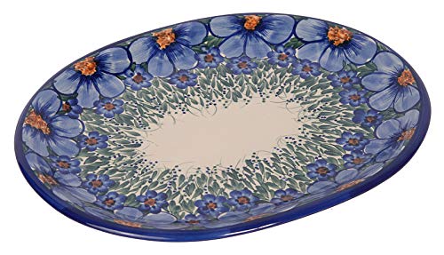 Traditional-Polish-Pottery-Handcrafted-Oval-Banquet-Serving-Platter-34cm-Boleslawiec-Style-Pattern-S201CREDO Traditional Polish Pottery, Handcrafted Oval Banquet Serving Platter 34cm, Boleslawiec Style Pattern, S.201.Credo