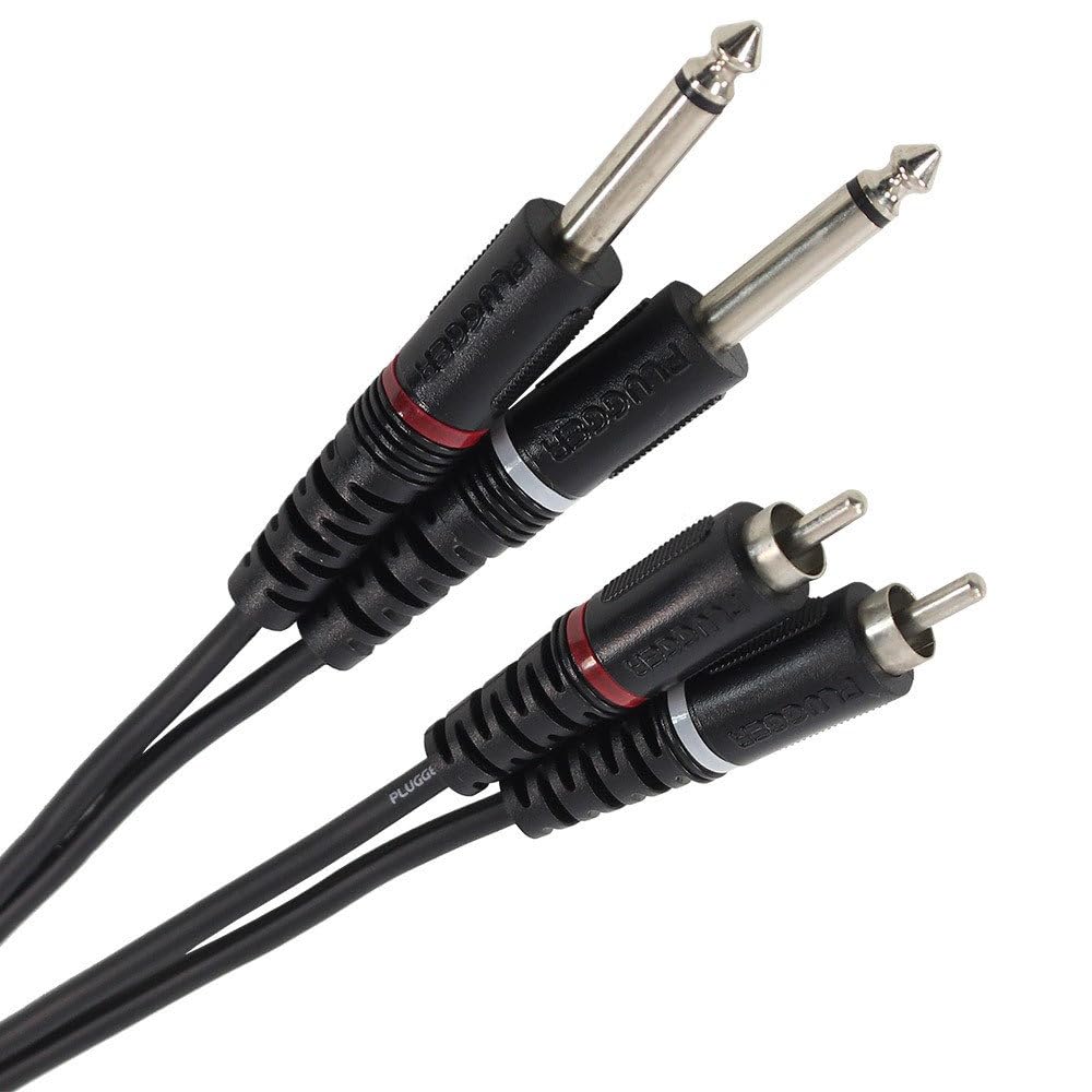 Plugger Strap RCA Male/2x Male Mono Jack Cable 3 m Black