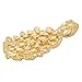 The Bling Factory 14k Gold Plated 25mm x 32mm Chunky Nugget Textured Medallion Pendant
