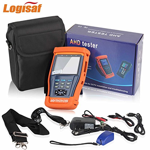Logisaf 4 in 1 CCTV Tester Video Monitor Tester for AHD TVI CVI CVBS Cameras, 3.5" LCD Monitor, 12V DC Power Out, PTZ Test, Cable Test, Audio&Video Test Rechargeable Battery - Thumbnail 5