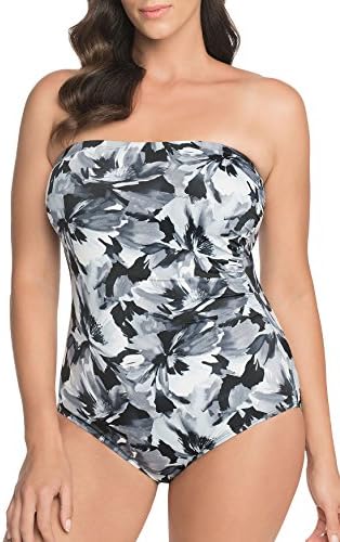 Longitude in The Garden Side Shirred Bandeau Grey 14