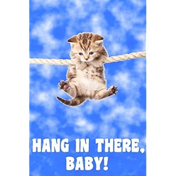 Amazon.com: Hang in There! Cat Retro Motivational Poster 12x18 inch ...