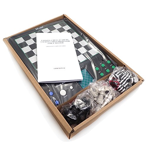 iCore Electronic Chess Set Pro Black : Voice Guide, 30 Levels, 100 Teaching Exercises, Learning Mode for All Ages