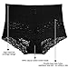 Eve's temptation Lily Women's High Waist Lace Seamless Slimming Panties Underwear Full Coverage-Black