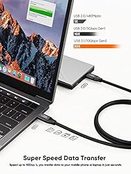 CableCreation USB C to C Cable 3FT, 10Gbps High