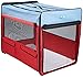 Guardian Gear Collapsible Folding Soft Portable Dog Crate XL for Extra Large Breed Dogs - Red/Blue