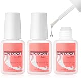 LOPHE 3Pcs Extra Strong Nail Glue with Brush 7g Bond Adhesive for Acrylic Nails