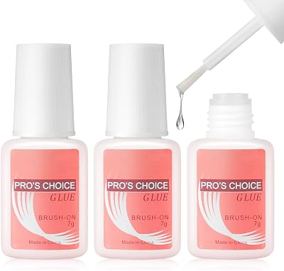 LOPHE 3Pcs Extra Strong Nail Glue with Brush 7g Bond Adhesive for Acrylic Nails