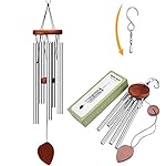 Innocheer 24" Wind Chimes with S Hook, Aluminum and Wood for Outdoor Patio, Garden and Home Décor