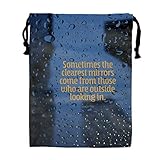 Quotation Motivation Drops Glass Shoe Storage Bags