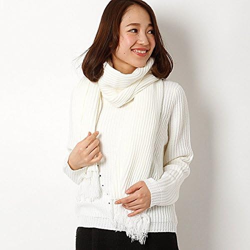 Amazon セシルマクビー Cecil Mcbee マフラー付きニットtops 01ホワイト M セーター 通販 Amazon セシルマクビー Cecil Mcbee マフラー付きニットtops 01ホワイト M セーター 通販
