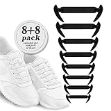 Wangtian No Tie Shoelaces,Silicone Elastic Shoelaces for Sneaker Boots Board Shoes and Casual Shoes Easy to Clean(2 Pair)