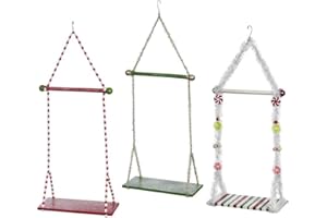 Mark Roberts Christmas 2022 Double Swing, Assortment of 3, Medium 13X24 Inches - Whimsical Christmas Decor for Home Decoration