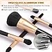 BESTOPE 14 Professional Makeup Brushes Premium Synthetic Cosmetic Brush Set Kit for Blending Foundation Powder Blush Concealer Highlighter Eyeshadows(Black Gold Luxury Series)