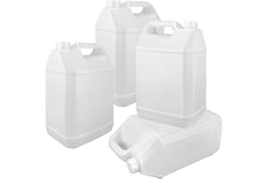 IVONNEY 2.5 Gallon Water Jug, F-Style Plastic Jug, Water Storage Containers, Hdpe Containers with Leakproof Cap (4 Pack)