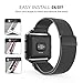 MoKo Fitbit Blaze Band, Milanese Loop Mesh Stainless Steel Bracelet Watch Strap for Fitbit Blaze Smart Fitness Watch with Unique Magnet Lock, No Buckle Needed, Frame NOT Included - BLACK