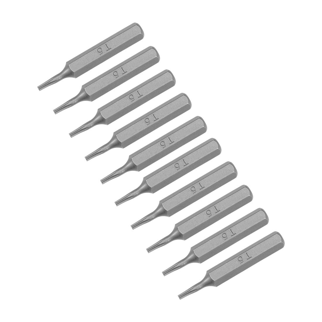 uxcell Torx Bits 10 Pieces 5/32 Inch Hex Shank T5 Torx Screwdriver Bit Set 28 mm Length S2 Screw Driver Kit Tools