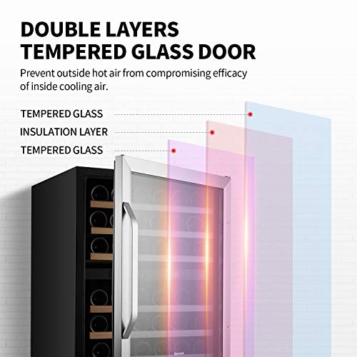 Karcassin 24 inch Wine Cooler Refrigerator Compressor Wine Bottle