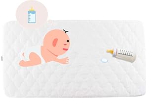 Bamuho Pack N Play Waterproof Fitted Crib Mattress Cover-39" x 27" Soft Breathable Mattress Pad & Protector for Stains Proof