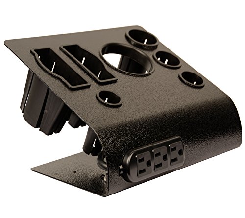 LCL Beauty Extra Large Tabletop Black Steel Appliance & Instrument Holder/w Power Outlet - Thumbnail 2