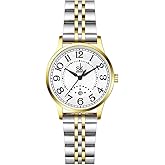 SHENGKE SK Business Classic Women Watch with Genuine Leather Stainless Steel Band ElegantLadies Watch… (Roman-Steel)