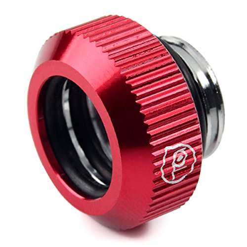 Touchaqua G1/4" Tighten Fitting for 12mm OD Hard Tubing, Red