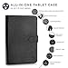 Cooper Backlight Executive Keyboard case Compatible with Acer Iconia Tab 8 FHD, 8 W | 2-in-1 Bluetooth Wireless Backlit Keyboard & Leather Folio Cover | 7 Color LED Keys (Black)