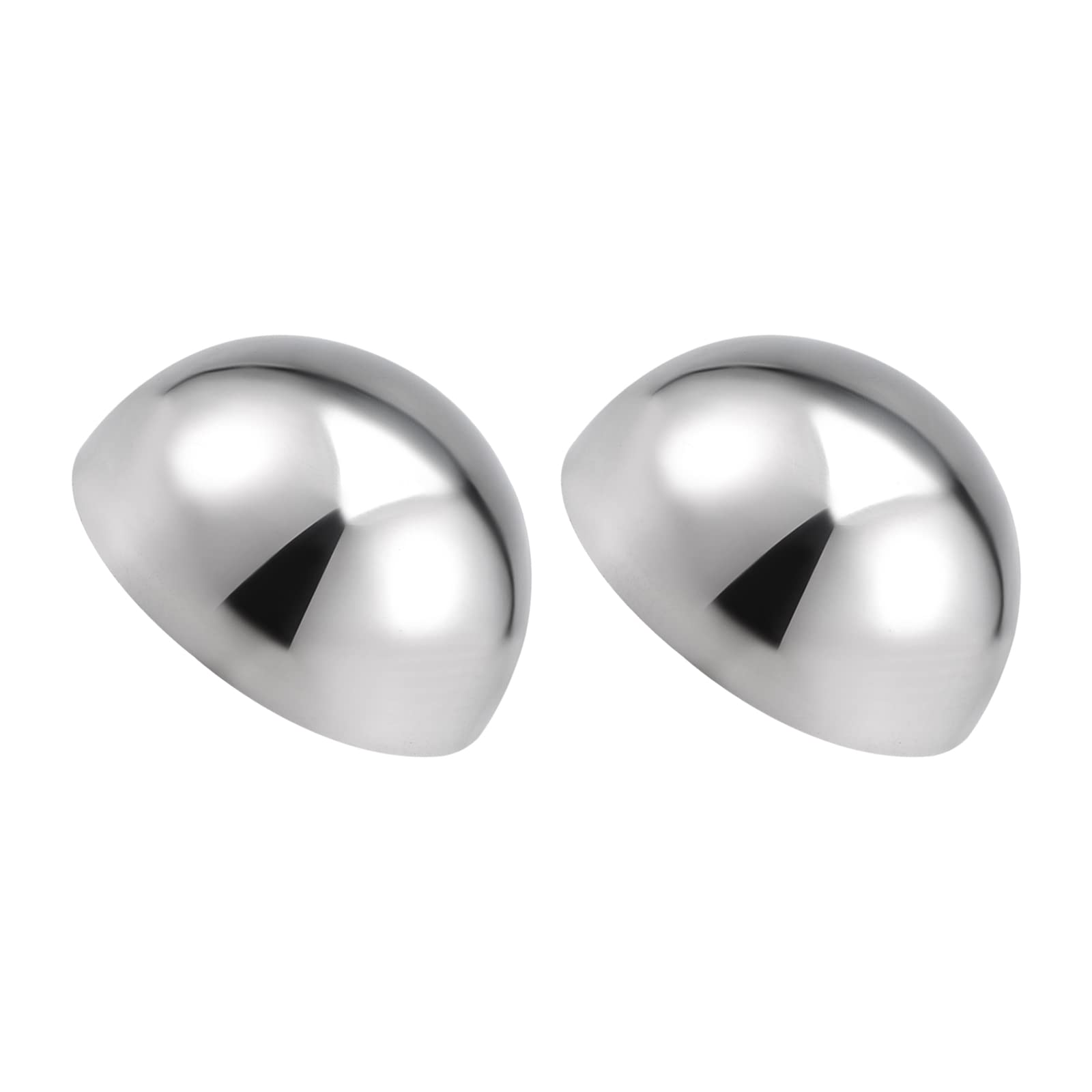 METALLIXITY 304 Stainless Steel Half Ball (32mm/1.26") 2Pcs, Hollow Cap Balls - for Handrail Stair, Home Garden, Office Space, Silver Tone
