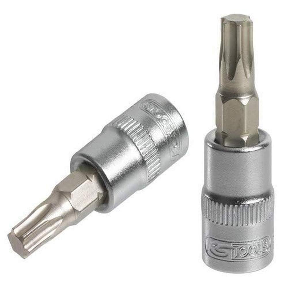 KS Tools 922.1485 TORX® Screwdriver Socket 1/4 inch, L.37 mm - T40 - Ultimate® Range - Chrome Vanadium - Satin Chrome Finish — image 1