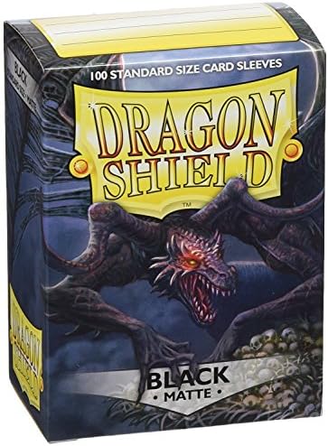 Dragon Shield Matte Black 100 Protective Sleeves (1 Pack) by Arcane Tinmen ApS