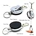 SAMS FISHING 2 pcs x Metal Retractable Reel Fly Fishing Zinger Retractor Stainless Cable Zinger with Belt Clip (A079)