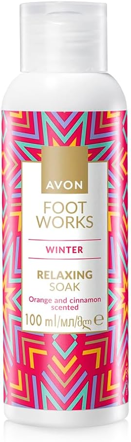 Avon Foot Works Winter Relaxing Soak 100ml Orange Cinnamon Scented Foot Bath