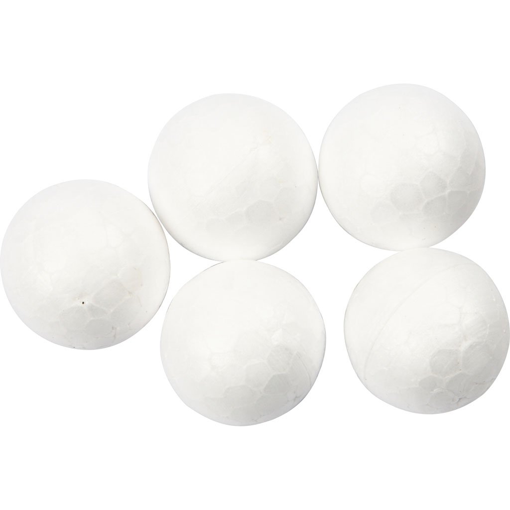 Polystyrene Balls for Craft, D: 2 cm, 200 Pieces